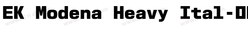 EK Modena Heavy Ital字体转换